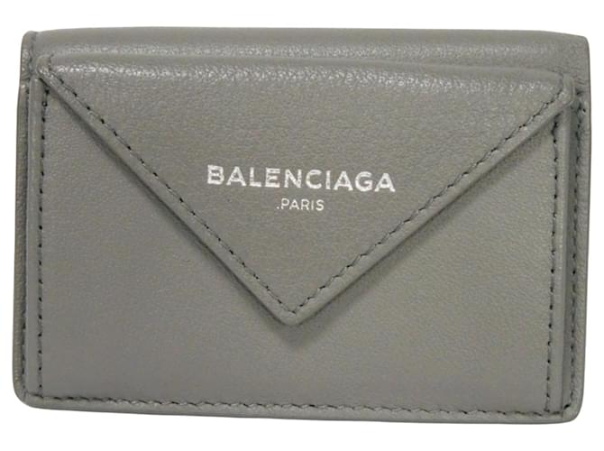 Balenciaga Papier Grey Leather  ref.1089158