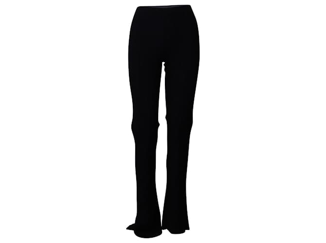 Autre Marque Dion Lee Slim Fit Semi Bell Bottom Striped Leggings in Navy Blue Viscose Cellulose fibre  ref.1089199