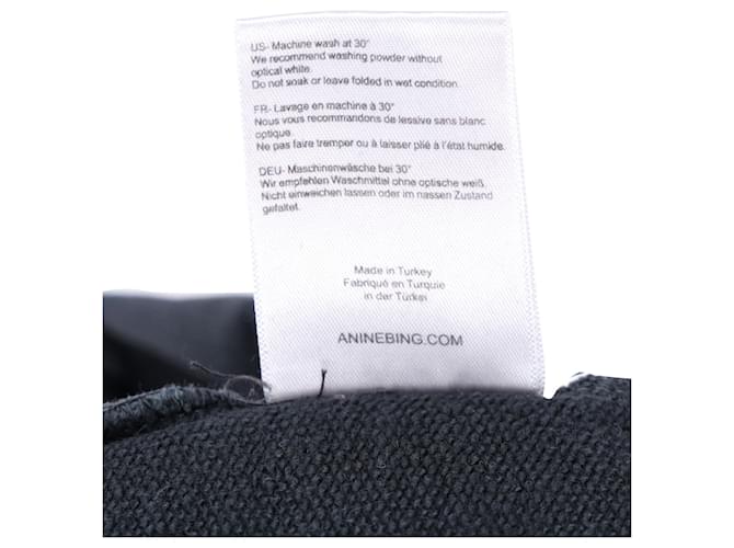Sweat-shirt graphique Anine Bing Wild Cat en coton noir  ref.1089214