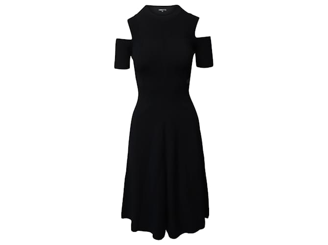 Maje Cold-Shoulder Dress in Black Viscose Cellulose fibre  ref.1089234