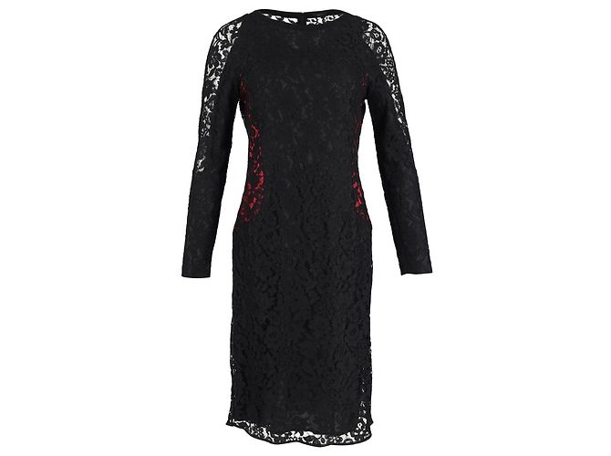 Vestido Joseph Lace Shift em Algodão Preto