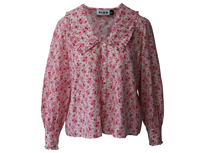 Autre Marque Blusa Rixo Mady de algodón con estampado floral  ref.1089325