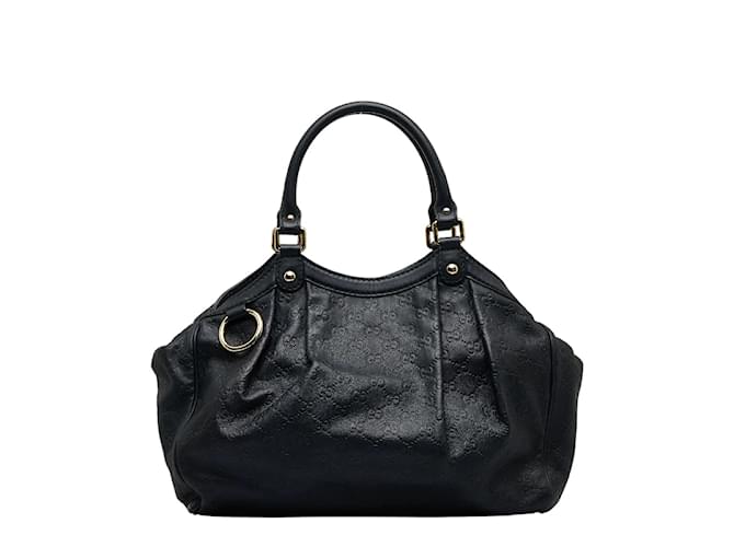 Guccissima Leather Sukey Handbag 211944 Black  ref.1089333