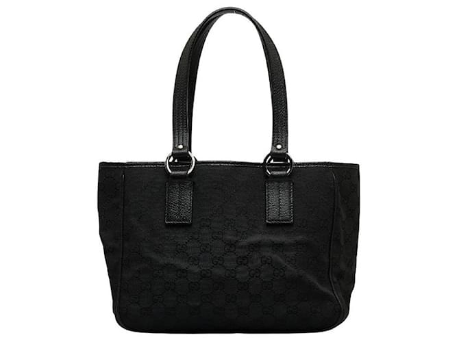 Gucci GG Canvas Tote Bag 113019 Black Cloth  ref.1089362