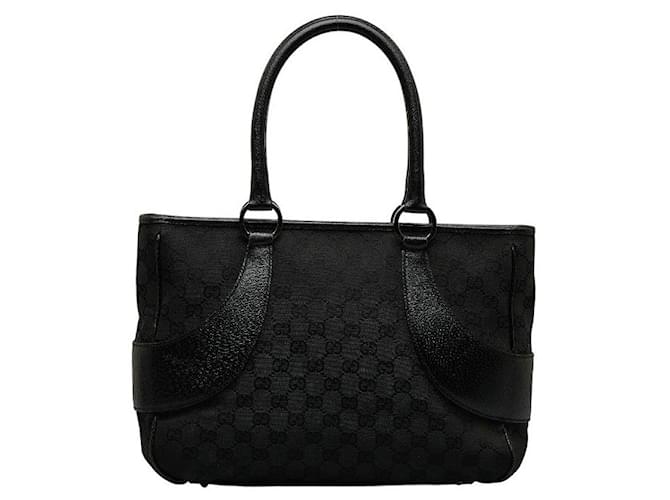 Gucci GG Canvas Tote Bag 113011 Black Cloth  ref.1089364