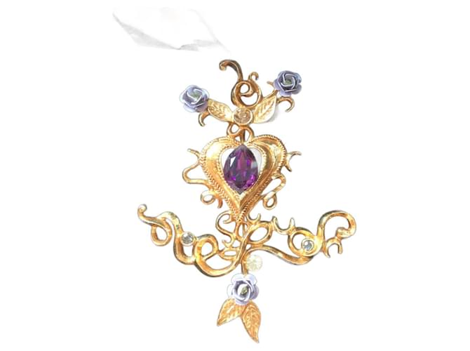 Christian Lacroix amethyst brooch Multiple colors  ref.1089452