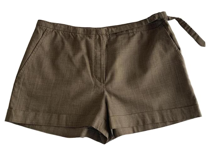 Hermès Shorts Brown Silk Wool  ref.1089477