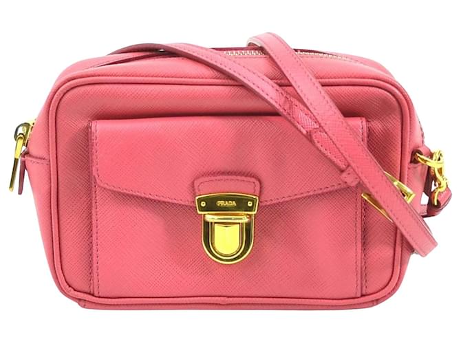 Prada Saffiano Pink Leder  ref.1089553