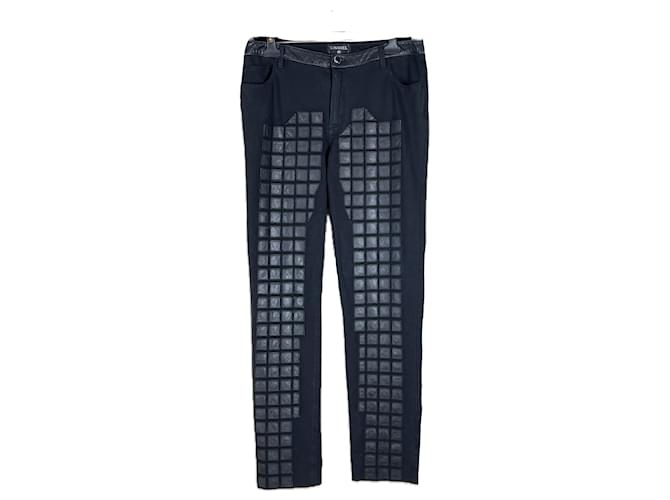 Chanel New  Paris / Byzance CC Logo Mosaic Trousers Black Cotton  ref.1089580