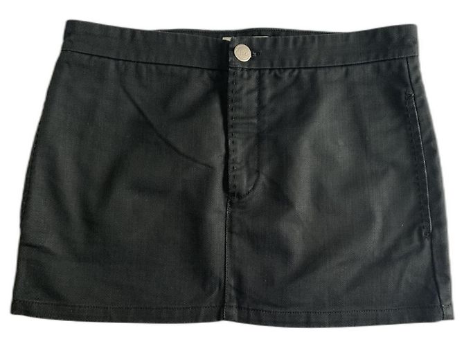 Falda Chloé negra de algodón con efecto denim Negro 