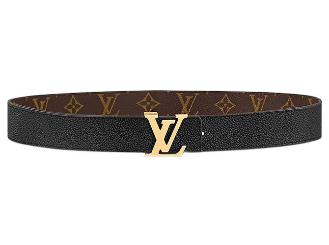 Louis Vuitton Iniziali LV 30cintura reversibile di mm Nero