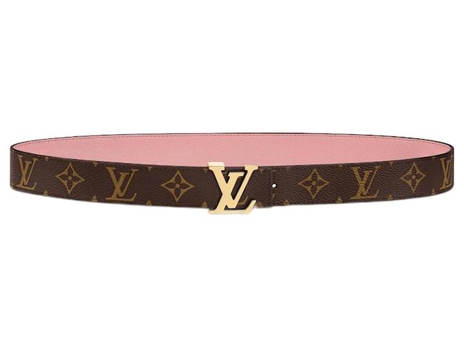Louis Vuitton LV Initials 30mm reversible belt Pink Leather  ref.1089596