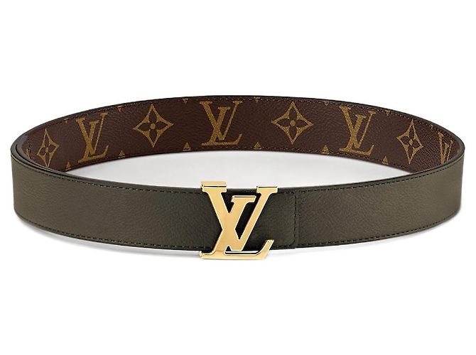 Louis Vuitton LV-Initialen 30mm Wendegürtel Khaki
