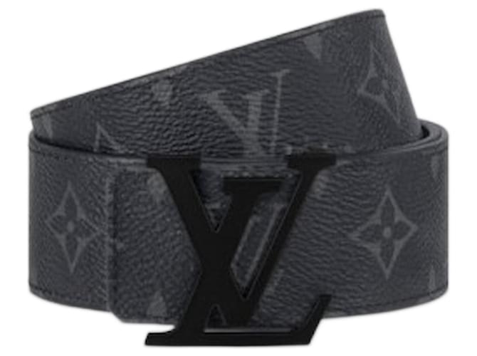 Louis Vuitton Iniciales LV 40Cinturón MM negro mate  ref.1089629
