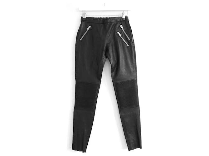 pantalones moteros de cuero Joseph Spark Negro  ref.1089641