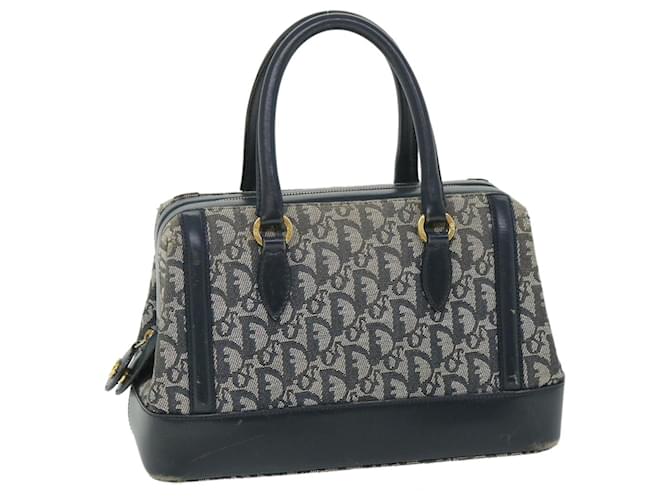 Christian Dior Trotter Canvas Boston Bag Navy Auth 54735 Navy blue  ref.1089664