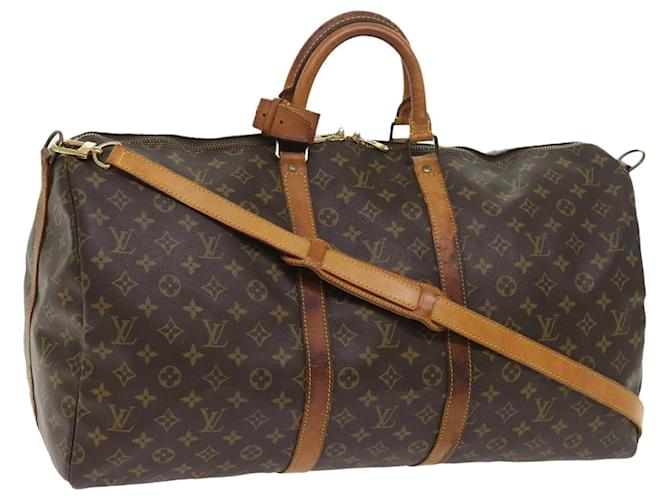 Louis Vuitton Monogram Keepall Bandouliere 55 Boston Bag M41414 LV Auth 55488 Cloth  ref.1089727