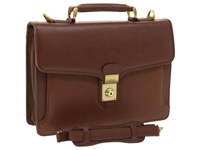 BALENCIAGA Shoulder Bag Leather 2way Brown Auth bs8363  ref.1089757