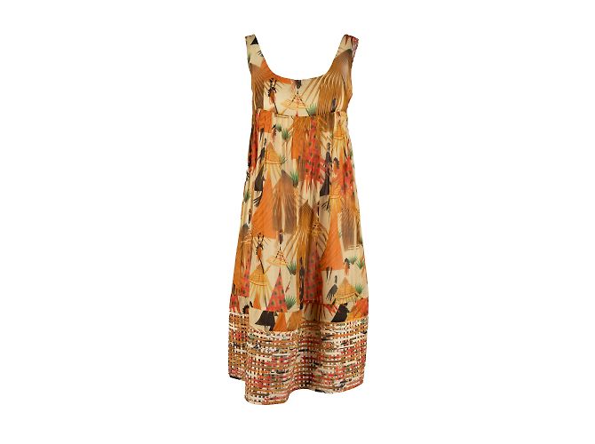 Vestido midi estampado Marni Multicolor