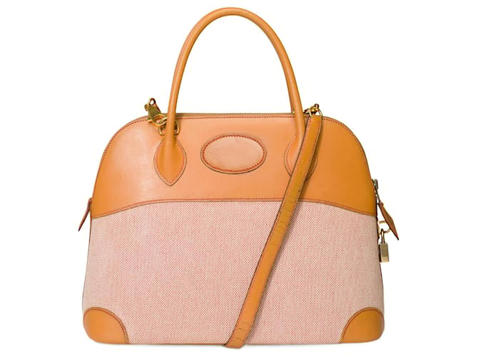 Hermès Sac HERMES Bolide en Toile Beige - 101395  ref.1089814