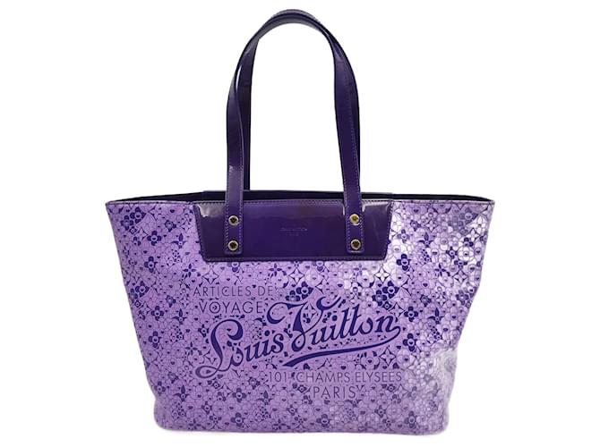 Louis Vuitton Louis Vuitton Limited Edition Tasche x Takashi Murakami Cosmic Purple Lila Kunststoff  ref.1089829