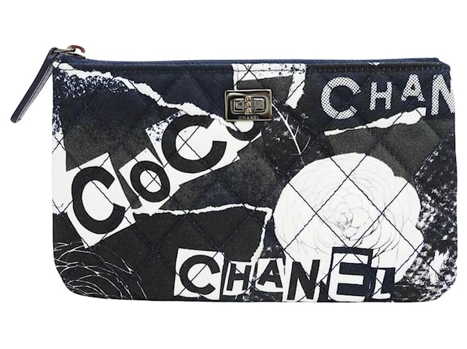 Classique Chanel 2.55 Toile Noir  ref.1089970
