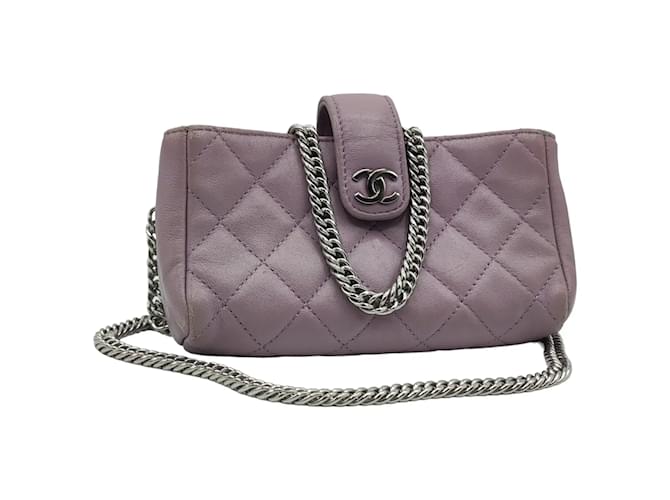 Chanel Wallet on Chain Timeless quilted fuschia pink Lambskin  ref.1090096