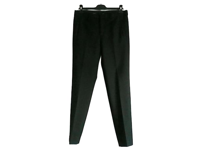 GIVENCHY Pantalon de costume noir TBE T48 Laine Mohair  ref.1090101