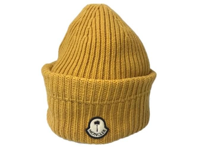 ***MONCLER (MONCLER)  8 Palm Angels Knit Hat Yellow Wool  ref.1090126