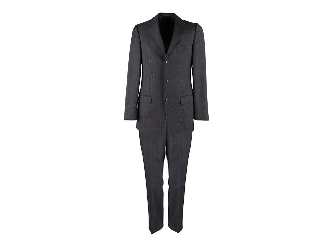 Gucci Pinstripe Suit Grey