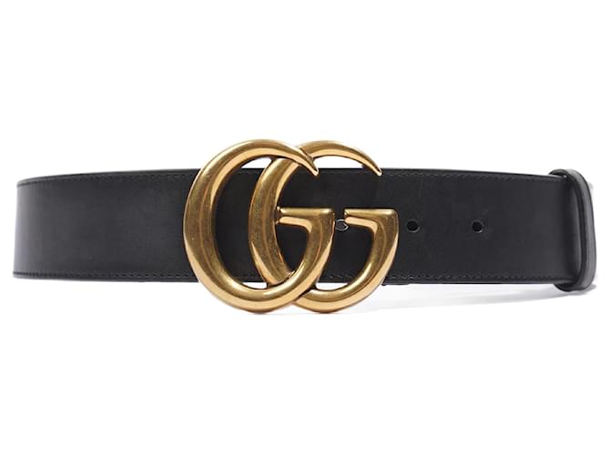 Gucci Marmont GG Belt Black / Gold leather 75cm / 30