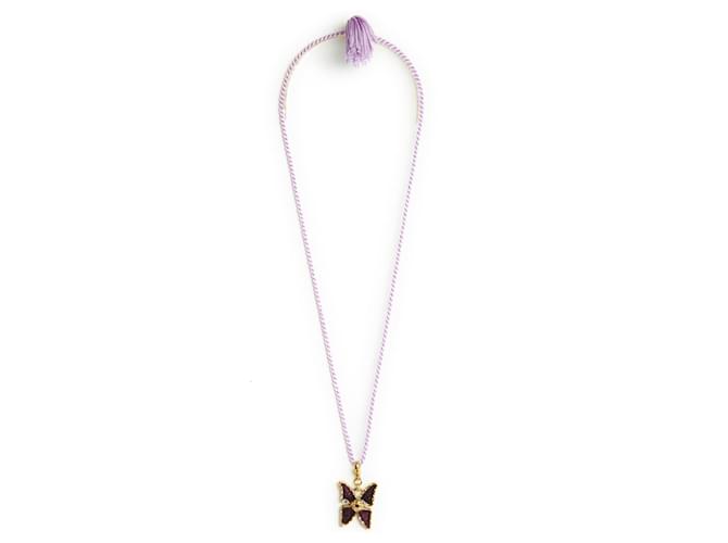 Yves Saint Laurent Ciondolo farfalla dorata D'oro Metallo  ref.1090211