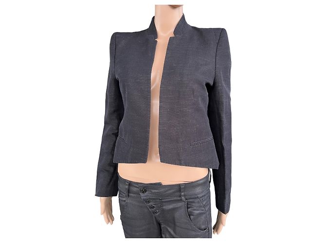 Massimo Dutti Black Cloth Jacket