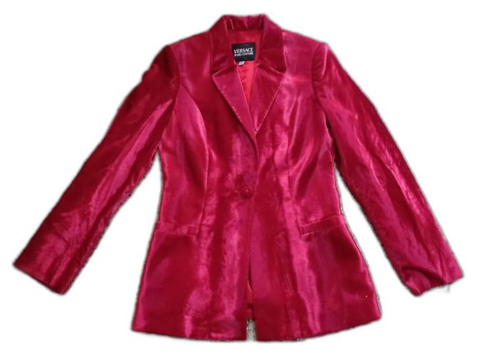 Versace Samtblazer Rot Bordeaux