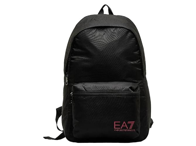Armani EA7 Nylon Train Prime Backpack 275659 CC731 Black Cloth  ref.1090277