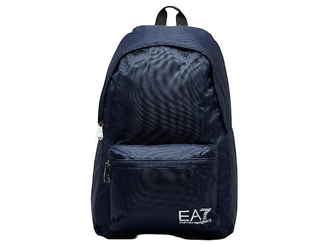 Armani EA7 Nylon Train Prime Backpack 275659 CC731 Blue Cloth  ref.1090278