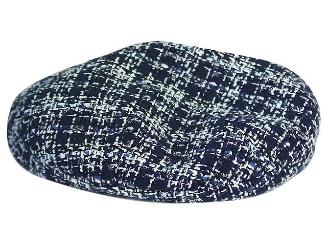 Maison Michel Boné de tweed azul