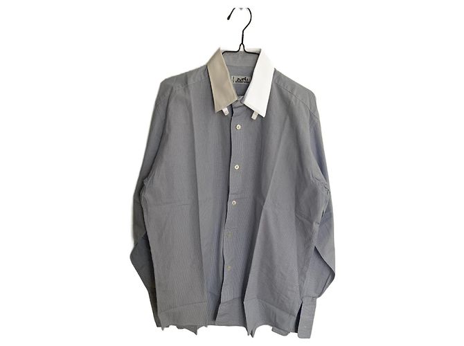 Hermès Camicie Blu Cotone