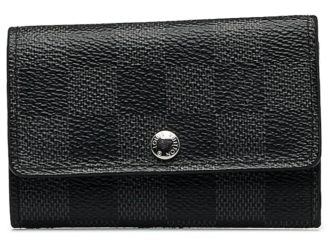 Louis Vuitton Gray Damier Graphite 6 key holder Grey Cloth  ref.1090460