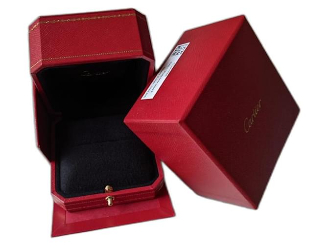 Cartier Love Trinity JUC anneau intérieur et extérieur sac en papier Rouge  ref.1090462
