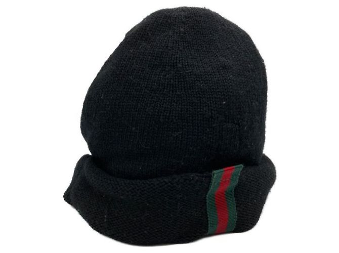 ***GUCCI (gucci)  sherry line knit hat Black