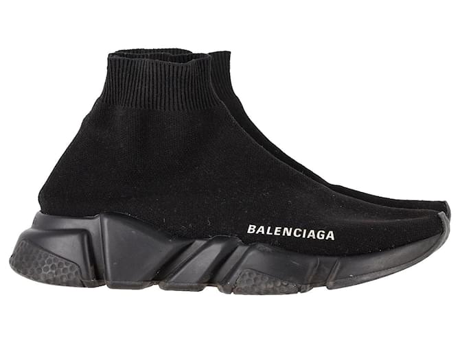 Balenciaga Baskets Speed Knit en Polyester Noir  ref.1090708