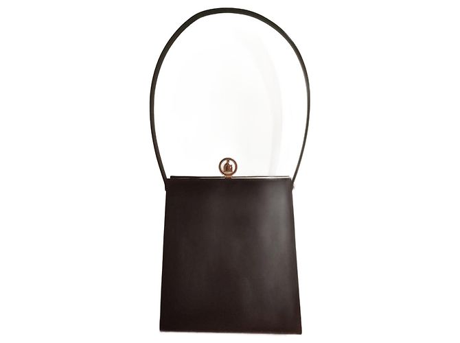 Bolsa Lanvin de couro marrom chocolate