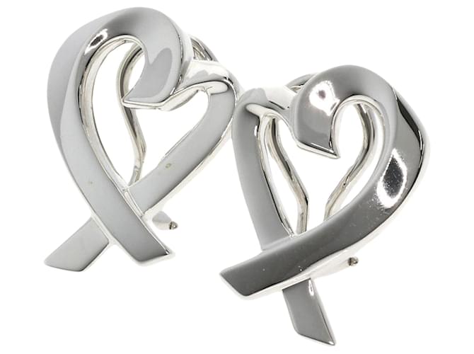 Tiffany & Co Loving heart Silvery Silver  ref.1090841