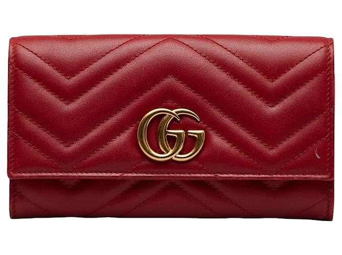 Gucci GG Marmont Cuir Rouge  ref.1090919