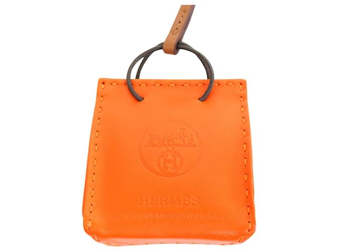 Sac Hermès Orange Cuir  ref.1090959