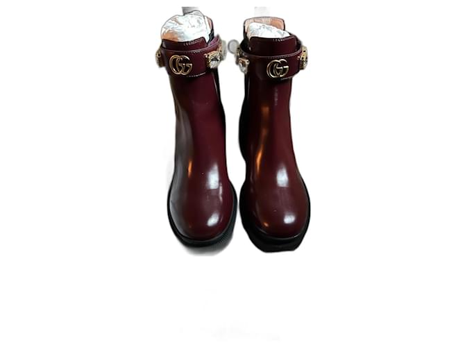 Marmont Gucci Ankle Boots Prune Leather  ref.1091008