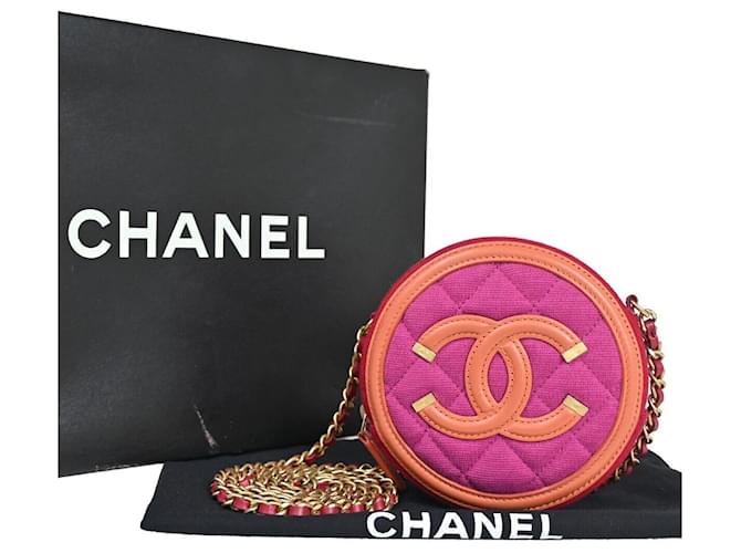 Classique Chanel Matelassé Toile Rose  ref.1091017