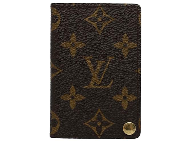 Louis Vuitton Porte carte crédit Pression Brown Cloth  ref.1091037
