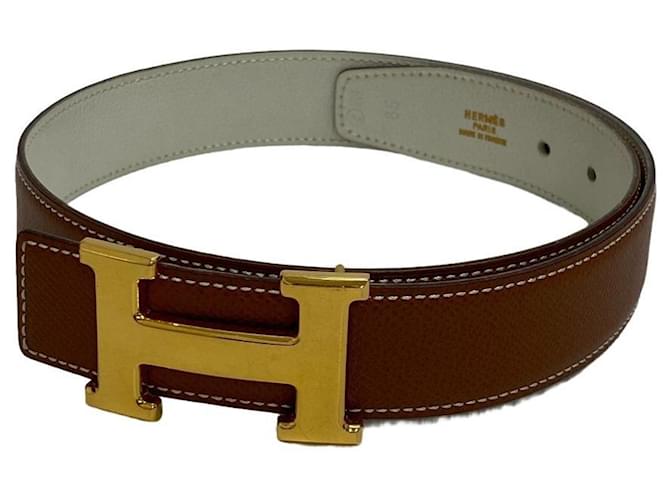 Hermès Cintura di Hermes Marrone Pelle  ref.1091062